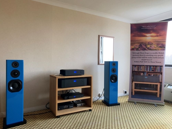 Moor Amps launch Ascalon-8 speakers at UK Audio Show.