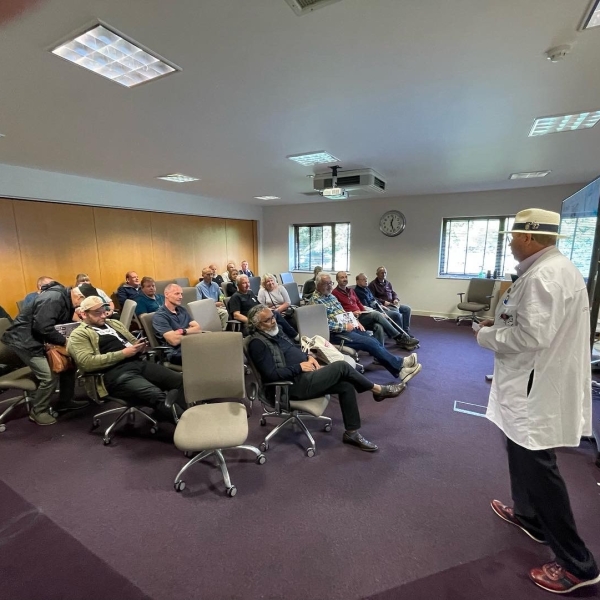 Charles Kirmuss of Kirmuss Audio takes to the floor